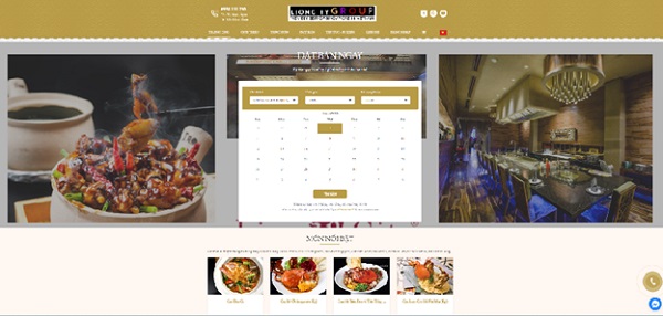 Hệ thống website đặt bàn, món trực tuyến - Lion City Cafe & Restaurant - Công Ty TNHH Aegona